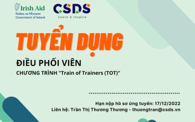 Tuyển Điều phối viên –  Chương trình “Train of Trainers (TOT)”