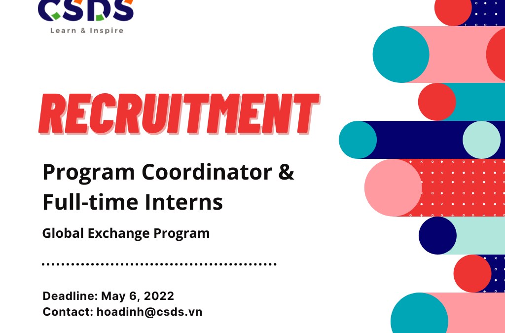 CSDS is looking for a Program Coordinator and Program Interns